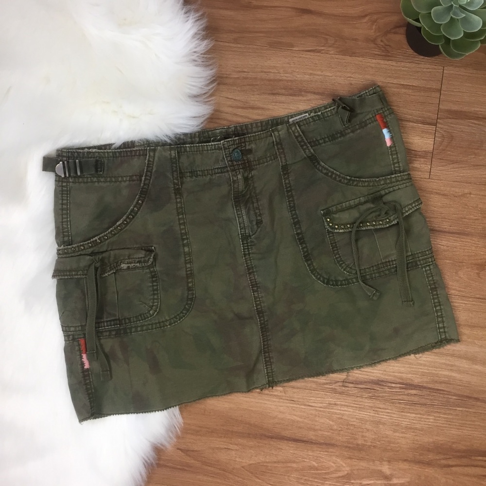 Lucky Brand Olive Green Mini Skirt